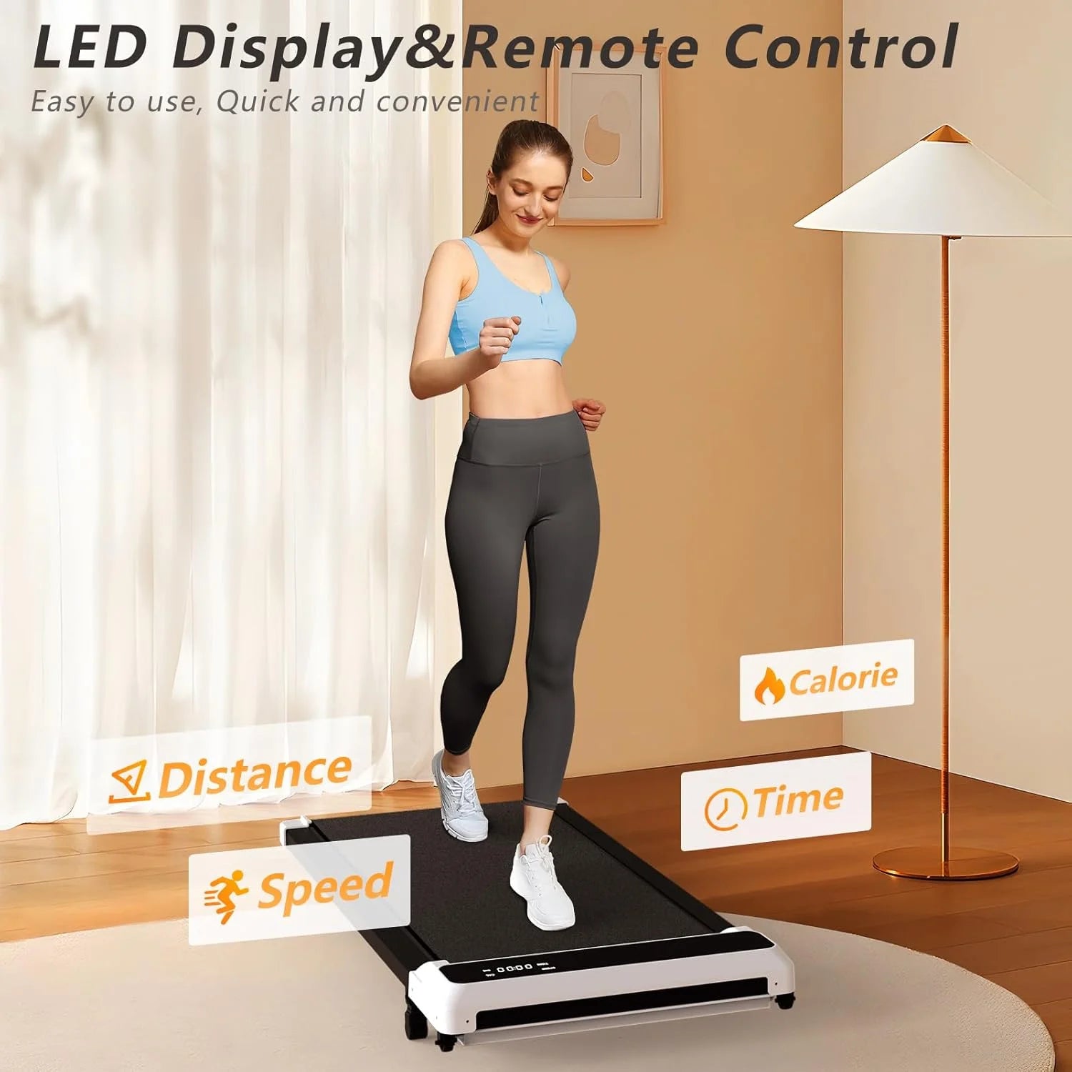 Walking Pad with Incline, Walking Pad Treadmill 2 in 1 Walking Pad for Walking and Jogging, 2.5HP Compact Treadmill for Home Office with Remote Control, LED Display